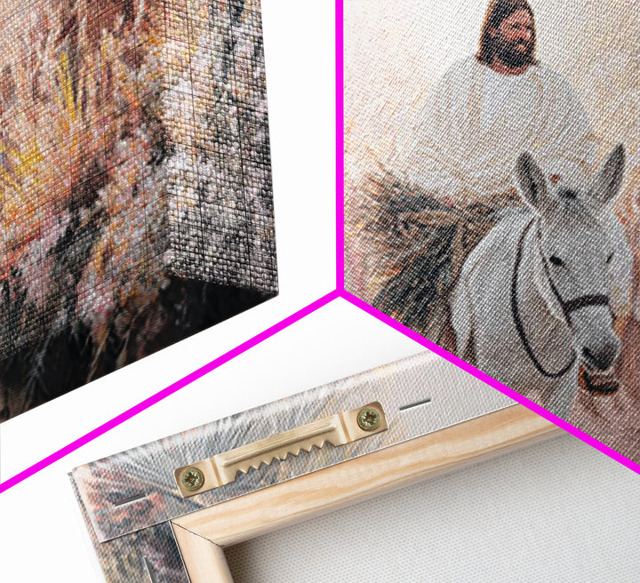 City Gate Hosanna - Framed Canvas Print - Christian Wall Art - Christian Art Canvas - Vintage Christian Art - Jesus Painting - Christian Gi