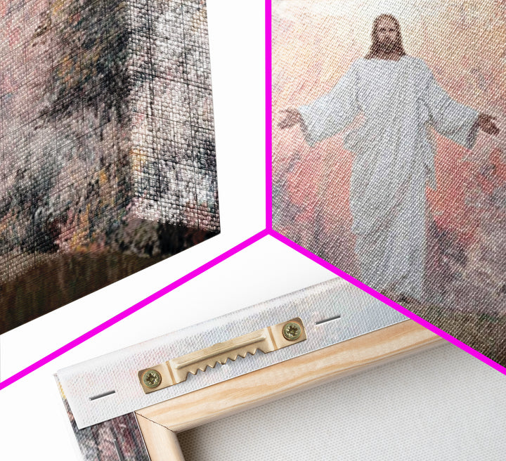 Radiant Summit Grace – Framed Canvas Print – Christian Art Canvas – Jesus Painting – Christian Wall Art – Modern Christian Art – Christian