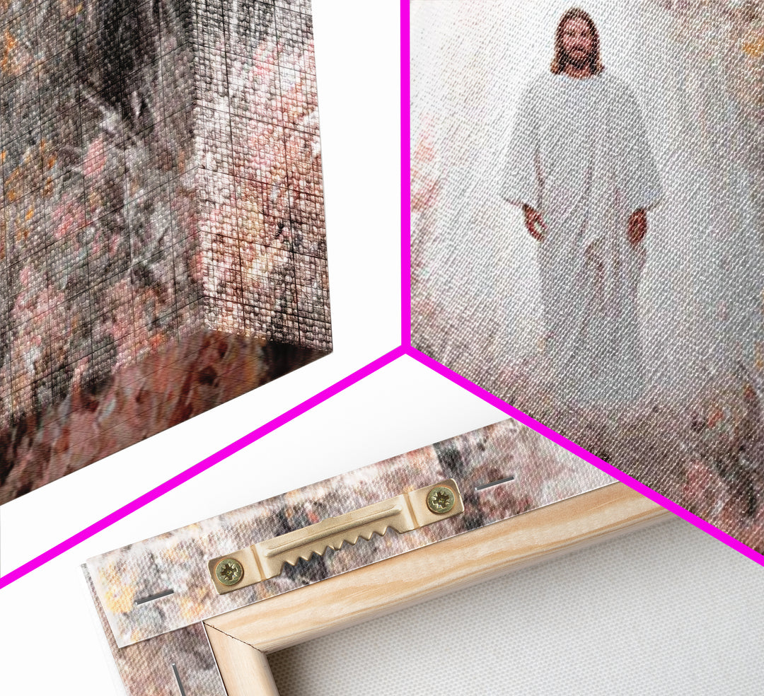 Radiant Forest Grace – Framed Canvas Print – Christian Decor – Christian Wall Art – Jesus Painting – Modern Christian Art – Christmas Art –