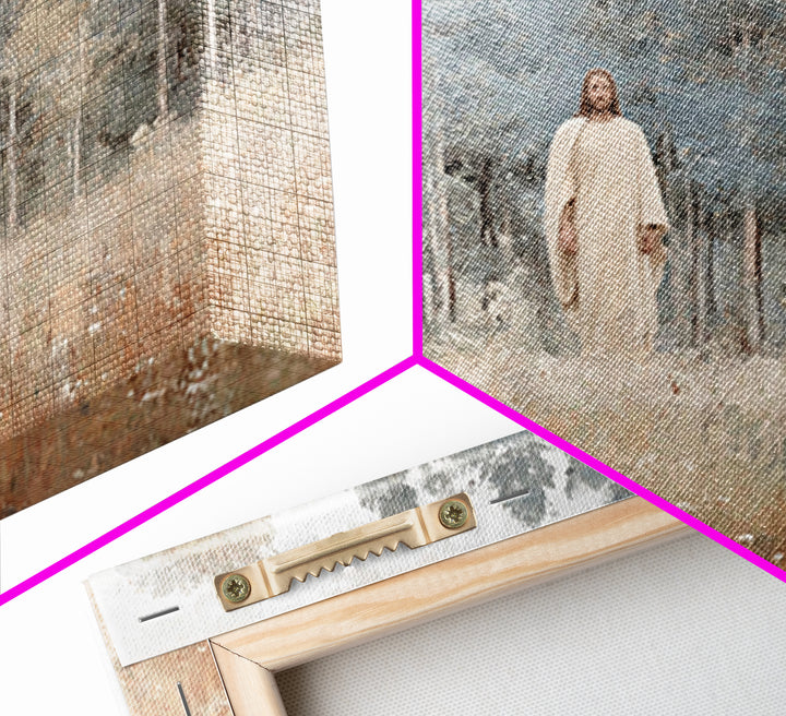 Pathway Of Mercy – Framed Canvas Print – Jesus Painting – Christian Art Canvas – Christian Wall Art – Unique Christian Art – Large Christia