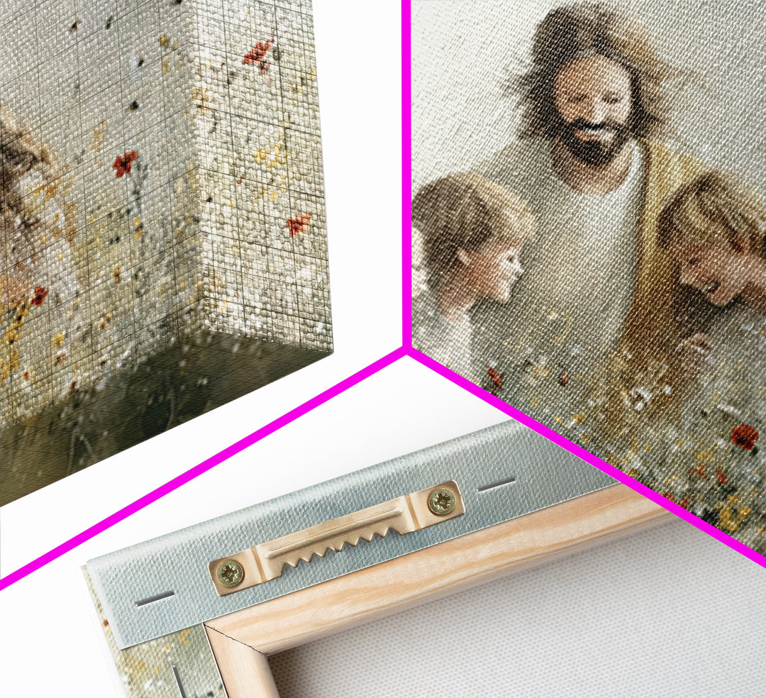 Celestial Pathway, Framed Canvas Print, Christian Art Canvas, Christian Wall Art, Jesus Painting, Modern Christian Art, Christian Christmas