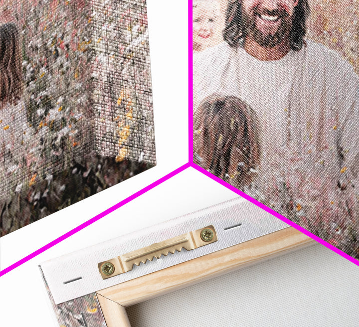 Garden Of Joy | Framed Canvas Print | Christian Wall Art | Christian Art Canvas | Jesus Painting | Christian Decor | Christian Art Gift