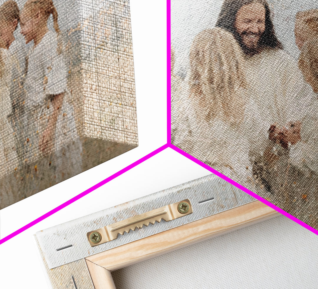 Garden Of Joy – Framed Canvas Print – Christian Wall Art – Jesus Painting – Christian Art Canvas – Christian Christmas Art – Christian Gift