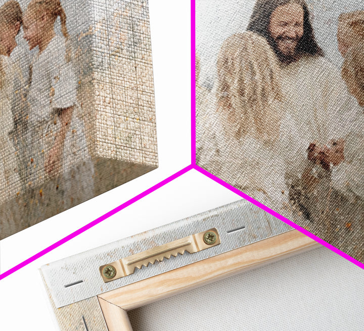 Garden Of Joy – Framed Canvas Print – Christian Wall Art – Jesus Painting – Christian Art Canvas – Christian Christmas Art – Christian Gift