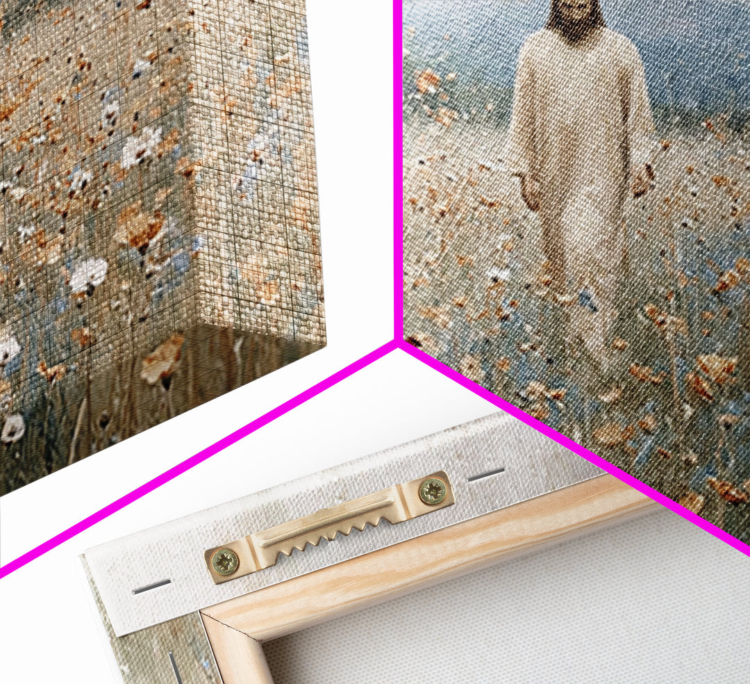 Path Of Grace | Framed Canvas Print | Christian Art | Christian Wall Art | Jesus Painting | Christian Art Canvas | Vintage Christian Art