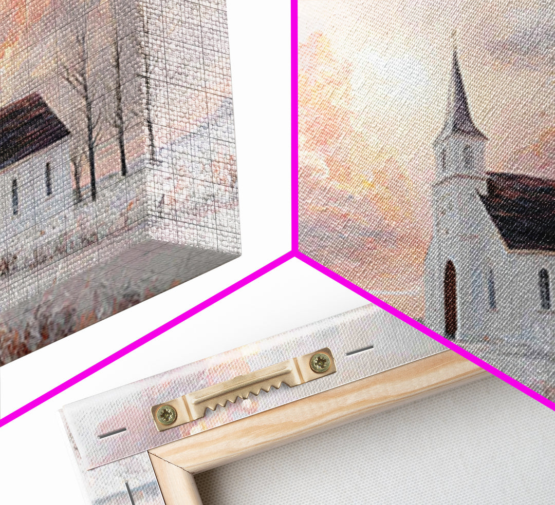 Dawnlit Sanctuary, Framed Canvas Print, Christian Art Canvas, Christian Wall Art, Christian Art, Modern Christian Art, Christian Gift Ideas