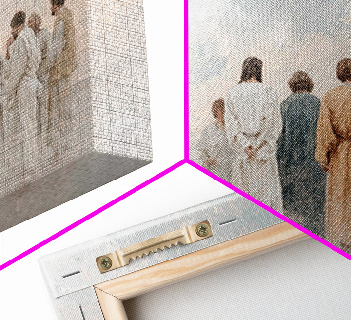 Celestial Gathering – Framed Canvas Print – Christian Wall Art – Jesus Painting – Christian Art Canvas – Christmas Art