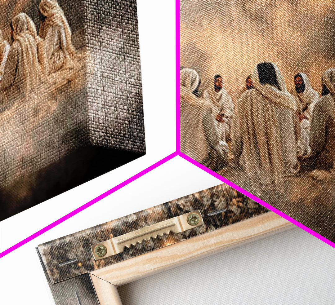 Starborne Council | Framed Canvas Print | Christian Art Canvas | Jesus Painting | Christian Wall Art | Christian Christmas