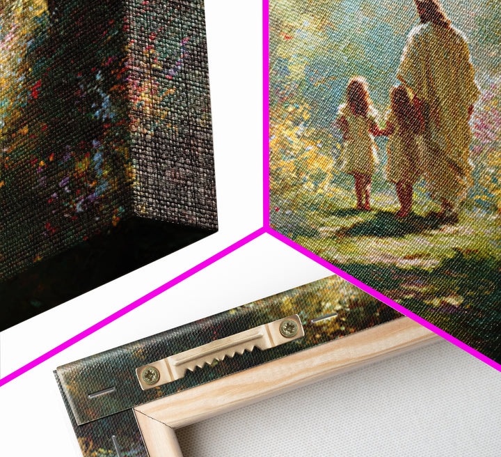 Heaven’s Garden – Framed Canvas Print – Christian Wall Art – Christian Art Canvas – Jesus Painting – Christian Art Gift – Christian Decor