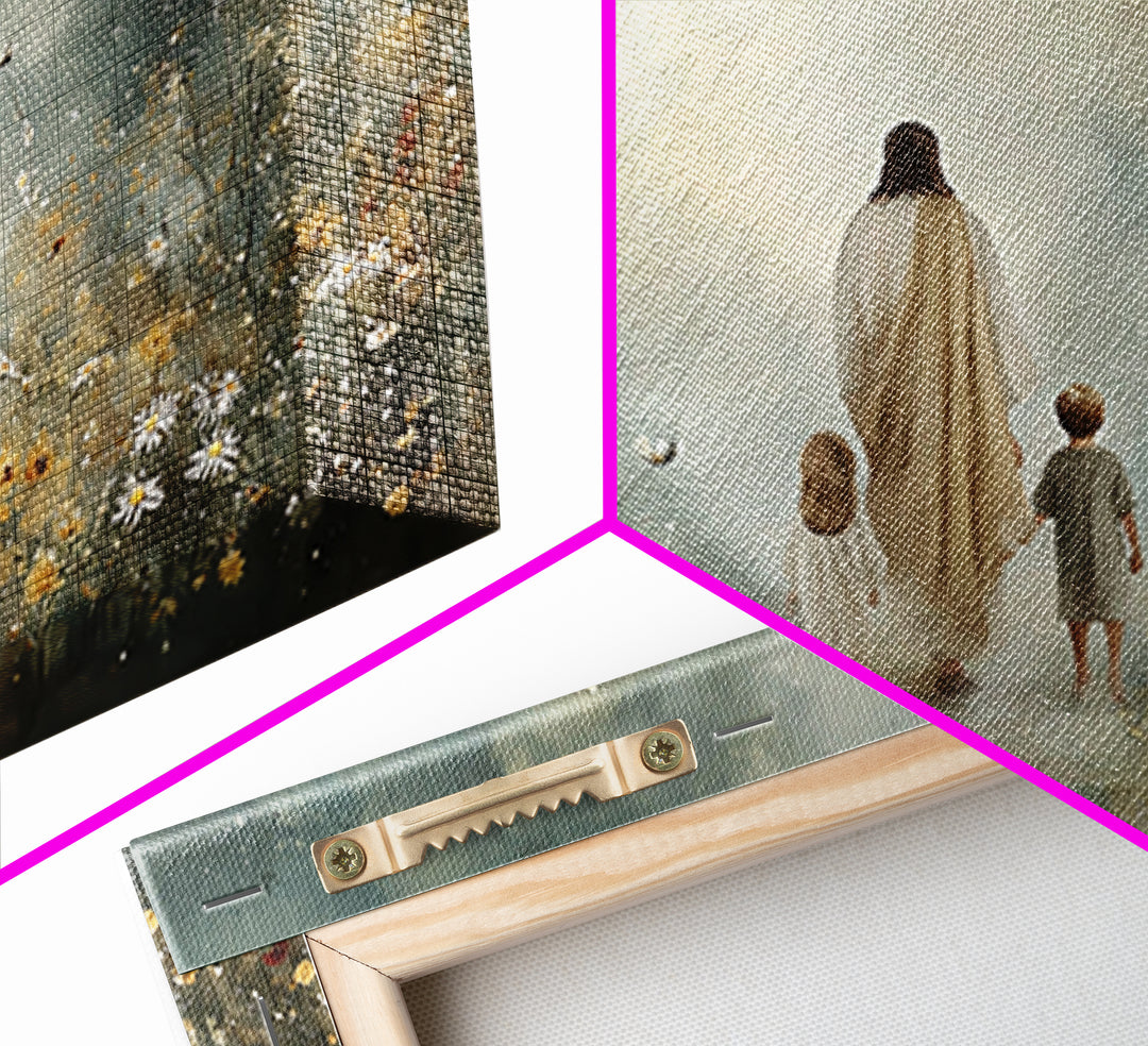Heavenly Path Bloom | Framed Canvas Print | Christian Wall Art | Christian Art Print | Jesus Painting | Christian Decor
