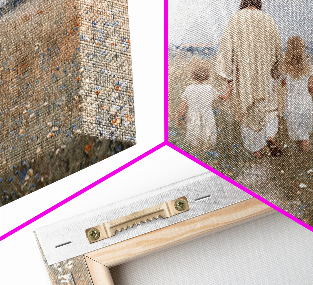 Path Of Peace – Framed Canvas Print – Christian Wall Art – Jesus Painting – Christian Art Canvas – Pastoral Scenery – Christian Christmas A
