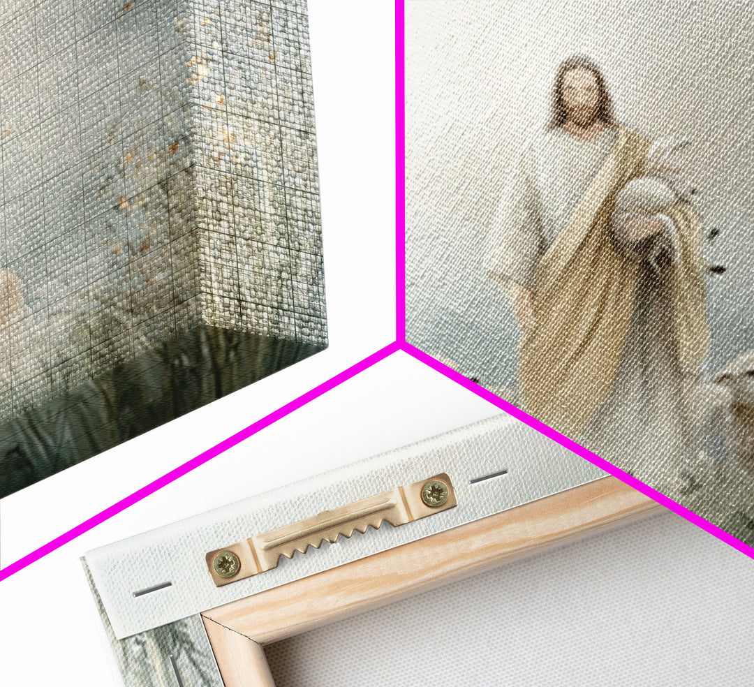 Autumn Shepherd Stillness | Framed Canvas Print | Christian Wall Art | Christian Art Canvas | Jesus Painting | Christmas Art