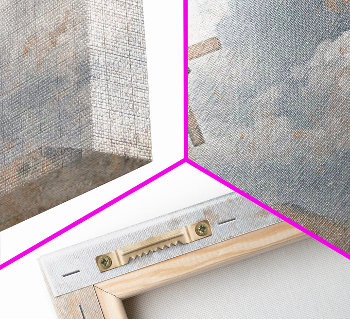 Calvary Sky – Framed Canvas Print – Christian Art Canvas – Christian Wall Art – Jesus Painting – Modern Christian Painting – Christian Gift