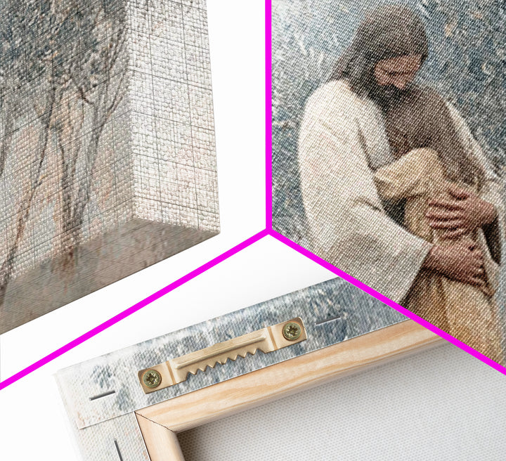 Olive Grove Peace – Framed Canvas Print – Christian Art Canvas – Jesus Painting – Christian Wall Art – Subtle Christian Paintings – Christi