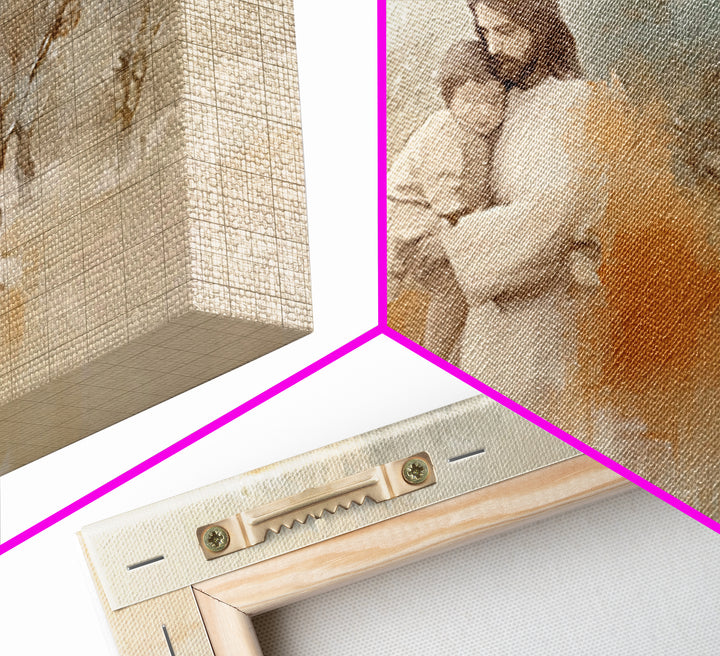 Sheltering Light – Framed Canvas Print – Christian Art Canvas – Jesus Painting – Christian Wall Art – Christian Gift Ideas – Large Christia