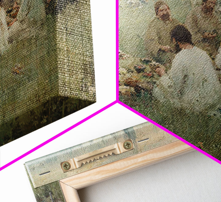 Fields Of Sharing – Framed Canvas Print – Christian Art Canvas – Large Christian Painting – Christian Wall Art – Subtle Christian Paintings