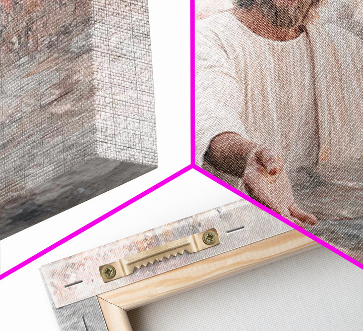 The Saving Hand – Framed Canvas Print – Christian Wall Art – Jesus Painting – Christian Art Canvas – Christian Decor – Christian Gift Ideas