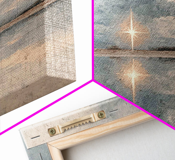 Calm Horizon Star – Framed Canvas Print – Christian Art – Christmas Canvas Wall Art – Christian Gift Ideas – Modern Christian Art – Christi