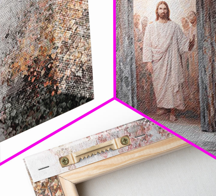Blessed Entryway - Framed Canvas Print - Christian Art Canvas - Christian Wall Art - Jesus Painting - Christian Christmas Art