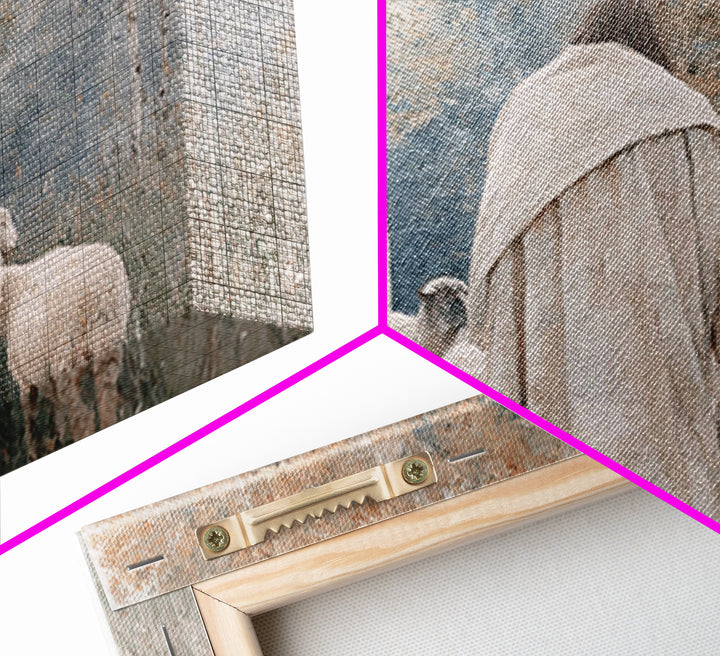 Gentle Watch – Framed Canvas Print – Christian Art Canvas – Subtle Christian Art – Christian Wall Art – Jesus Painting