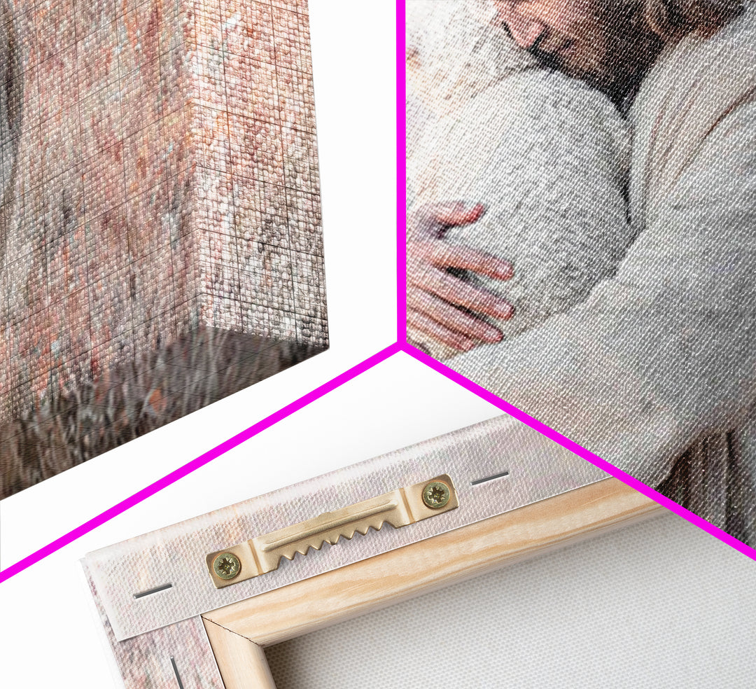 Shepherd Of Mercy – Framed Canvas Print – Christian Wall Art – Jesus Painting – Christian Art Canvas – Christmas Art – Christian Decor – Ch