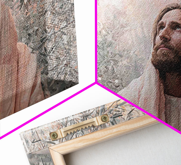 Garden Of Hope | Framed Canvas Print | Christian Art | Jesus Painting | Christian Art Canvas | Christian Wall Art | Christian Christmas Art
