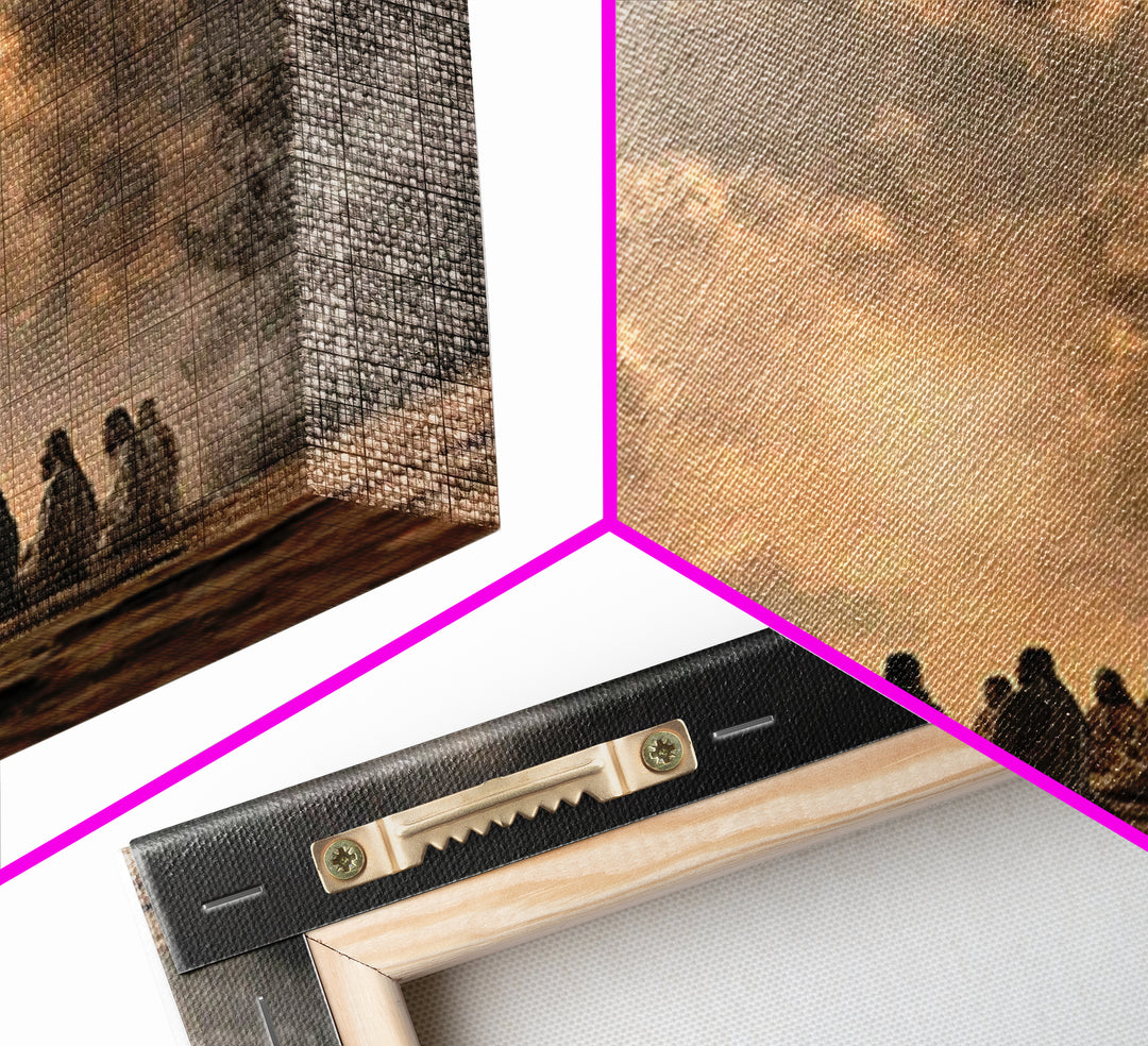 Holy Summit | Framed Canvas Print | Christian Wall Art | Christian Christmas Art | Jesus Painting | Christian Art Canvas | Vintage Christia