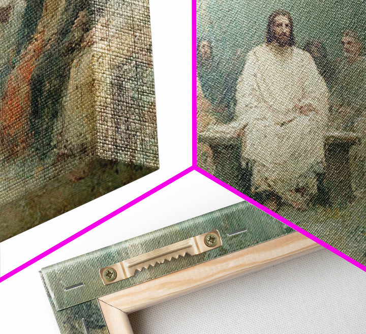 Heavenly Circle | Framed Canvas Print | Christian Art Canvas | Jesus Painting | Modern Christian Art | Christian Gift Ideas | Christmas Wal