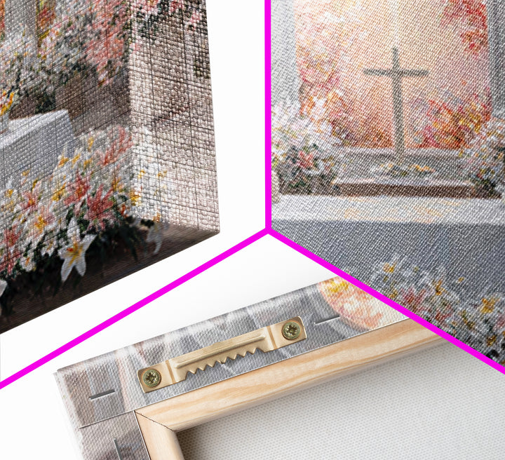 Blooming Chapel Peace – Framed Canvas Print – Christian Wall Art – Christian Christmas Art – Christian Art Canvas – Modern Christian Painti