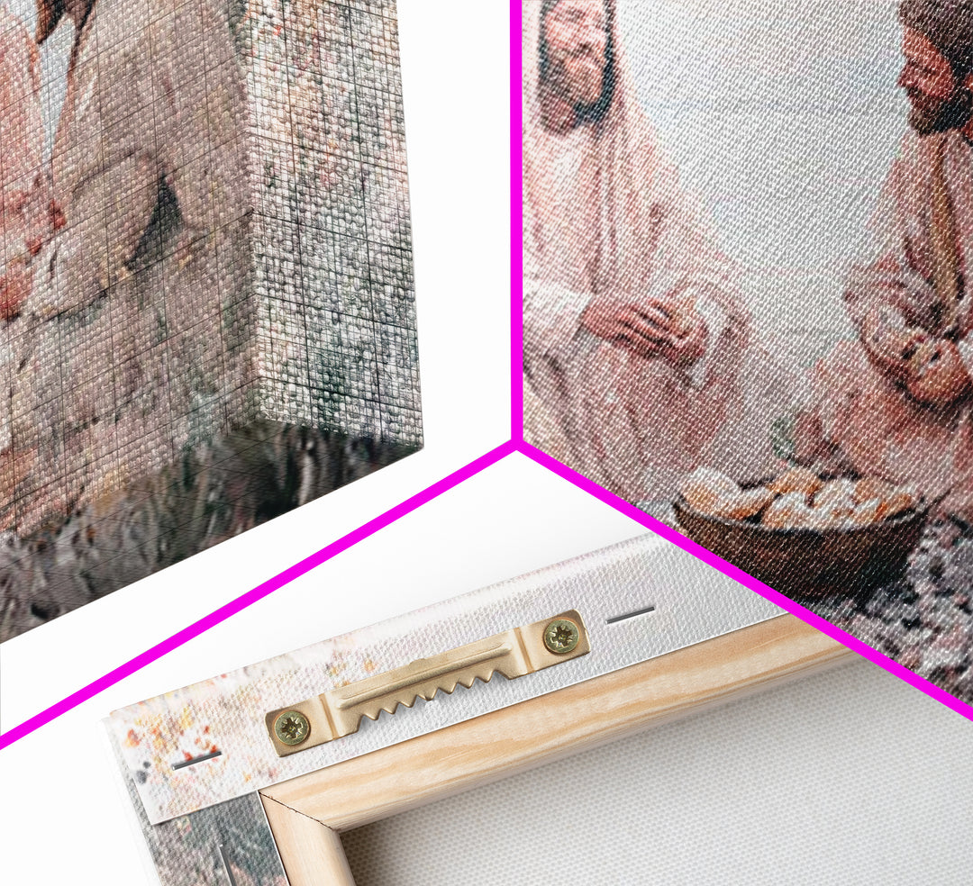 Shoreline Fellowship, Framed Canvas Print, Christian Art Canvas, Jesus Painting, Christian Wall Art, Christian Paintings, Modern Christian