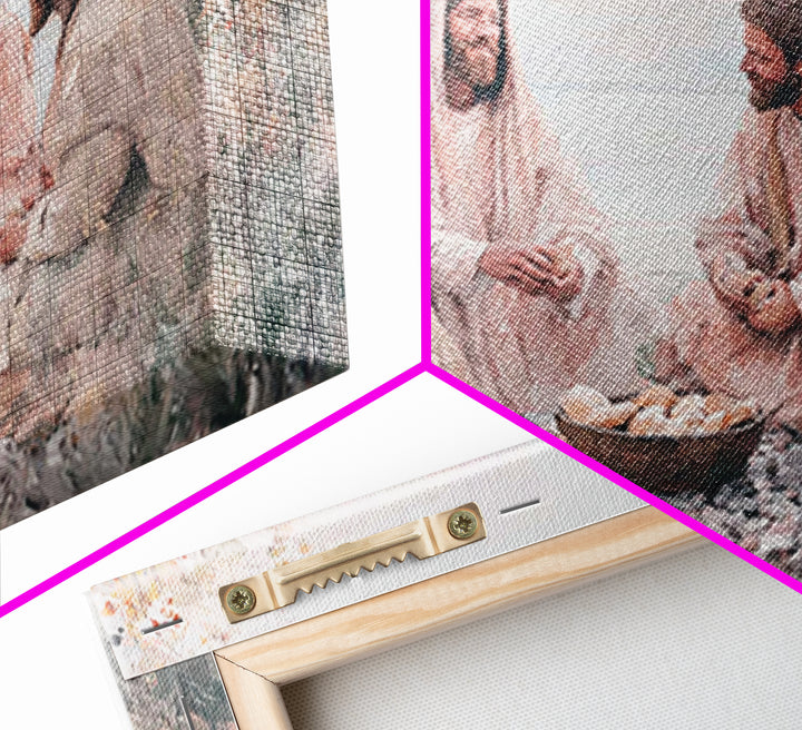 Shoreline Fellowship, Framed Canvas Print, Christian Art Canvas, Jesus Painting, Christian Wall Art, Christian Paintings, Modern Christian