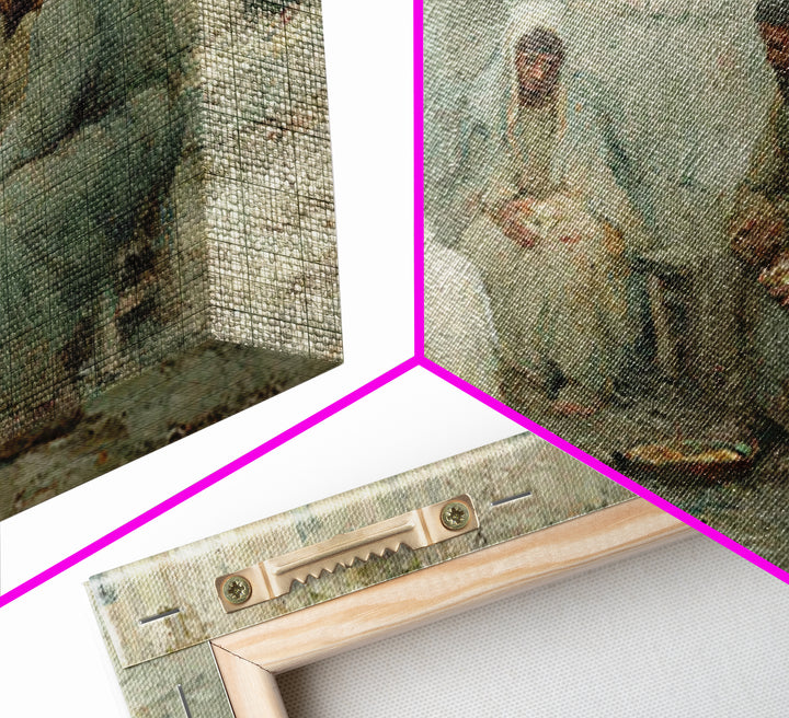 Shore Of Mercy – Framed Canvas Print – Christian Art Print – Christian Wall Art – Jesus Painting – Vintage Christian Art – Christian Christ