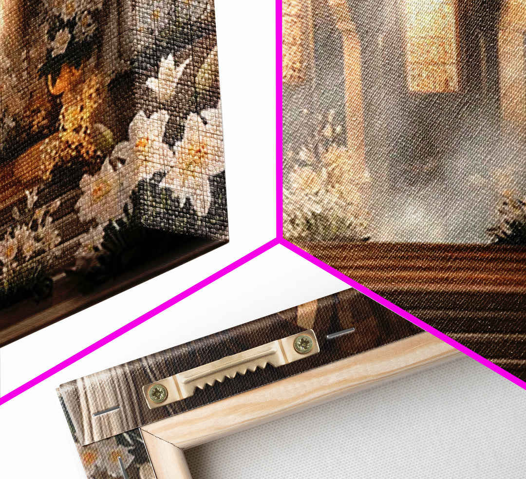Temple Blossoms – Framed Canvas Print – Christian Christmas Art – Christian Wall Art – Christian Art Canvas – Jesus Painting – Christian De