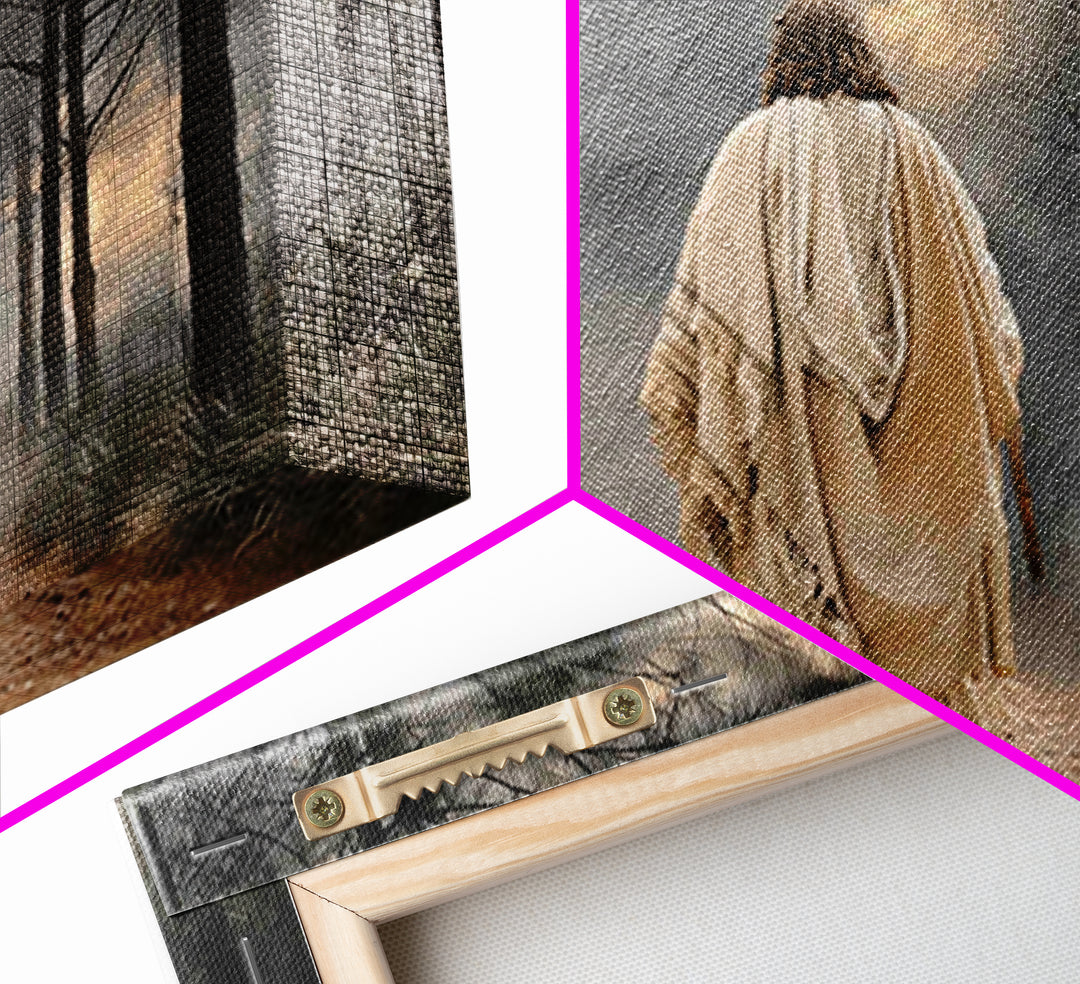 Shepherd’s Path, Framed Canvas Print, Christian Wall Art, Christian Art Canvas, Jesus Painting, Large Christian Art