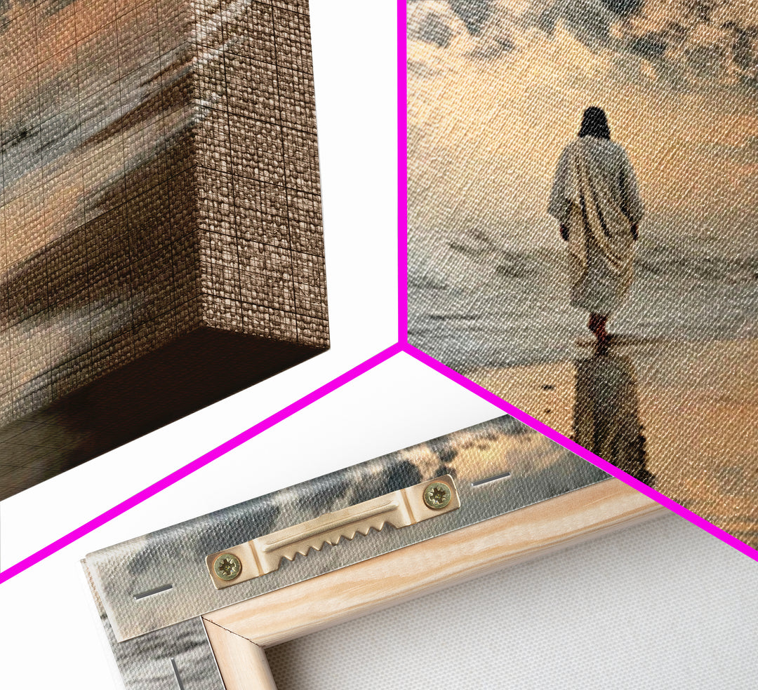 Dawn Of Refuge – Framed Canvas Print – Christian Wall Art – Jesus Painting – Christian Art Canvas – Modern Christian Art – Christian Gift I