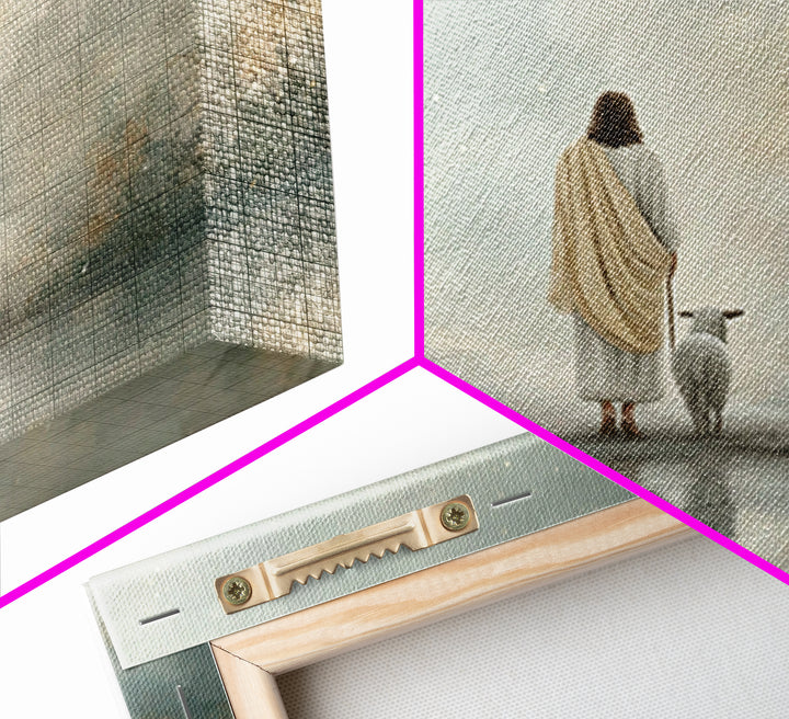 Heaven’s Gentle Shore – Framed Canvas Print – Christian Wall Art – Jesus Painting – Christian Art Canvas – Subtle Christian Art