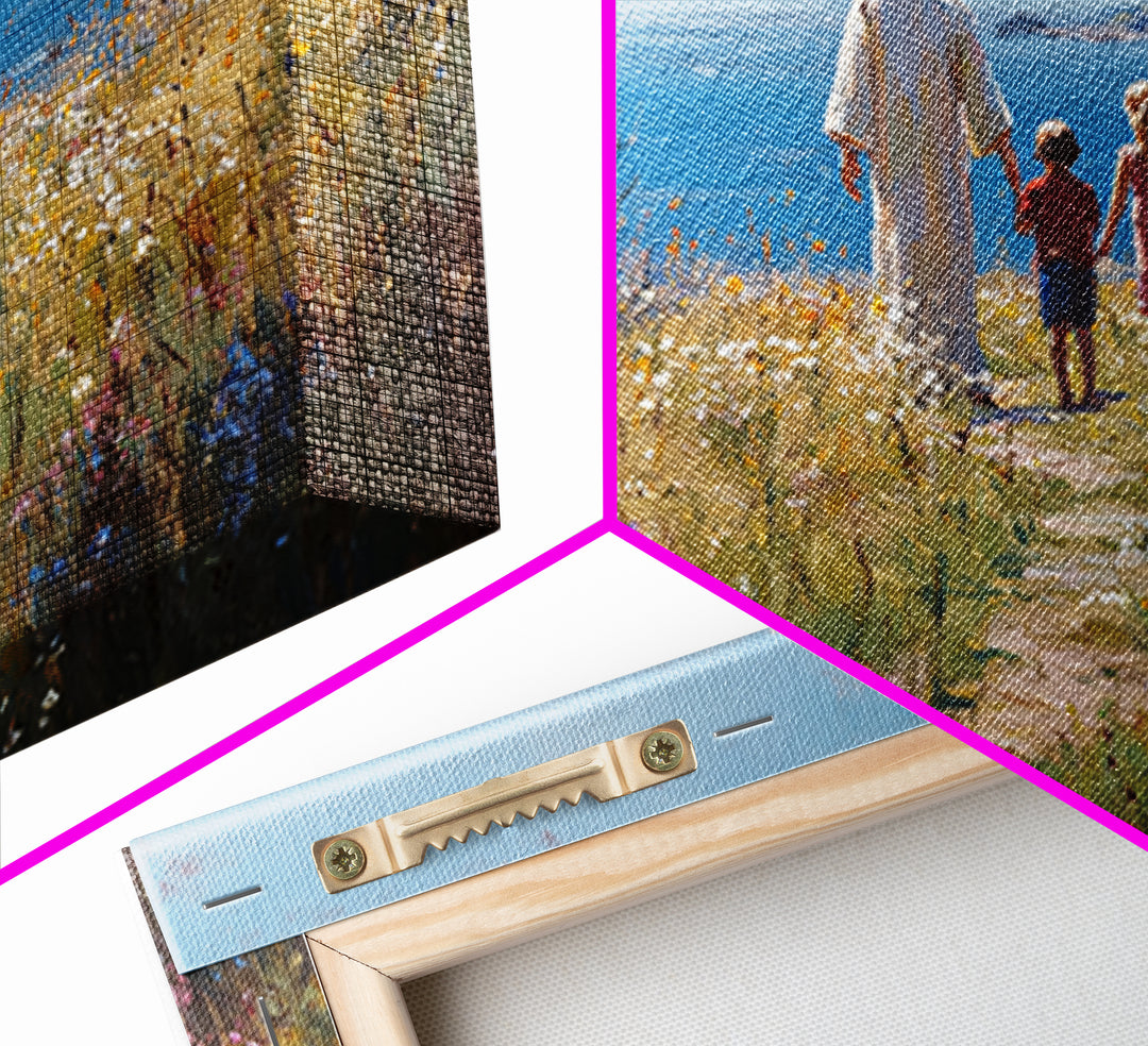 Hillside Hope, Framed Canvas Print, Christian Art Canvas, Christian Wall Art, Jesus Painting, Subtle Christian Art
