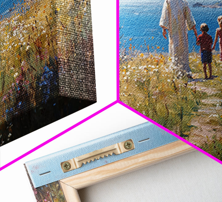 Hillside Hope, Framed Canvas Print, Christian Art Canvas, Christian Wall Art, Jesus Painting, Subtle Christian Art