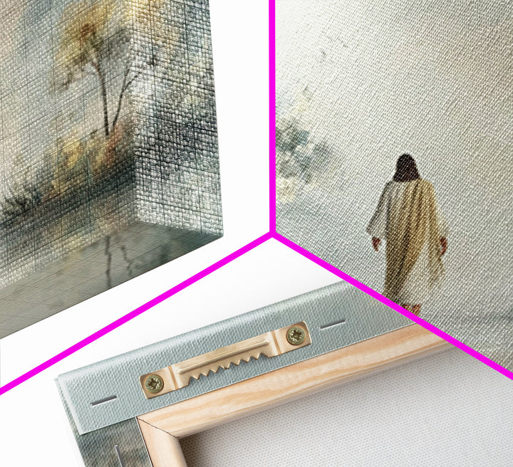 Garden of Grace, Framed Canvas Print, Christian Art Canvas, Jesus Painting, Subtle Christian Art, Christian Wall Art, Christian Art Gift