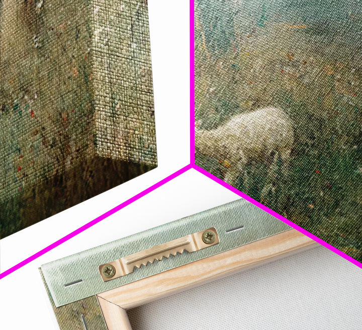 Guiding Lamb | Framed Canvas Print | Christian Art Canvas | Jesus Painting | Christian Wall Art | Christian Decoration | Christian Gift Ide