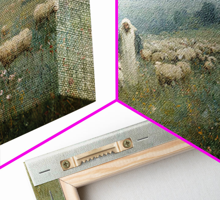 Pasture Blessing – Framed Canvas Print – Christian Art Print – Christian Wall Art – Jesus Painting – Subtle Christian Art – Christian Decor