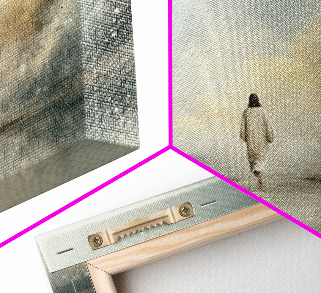 Twilight Grace, Framed Canvas Print, Christian Art Canvas, Jesus Painting, Christian Wall Art, Modern Christian Painting, Christian Gift Id