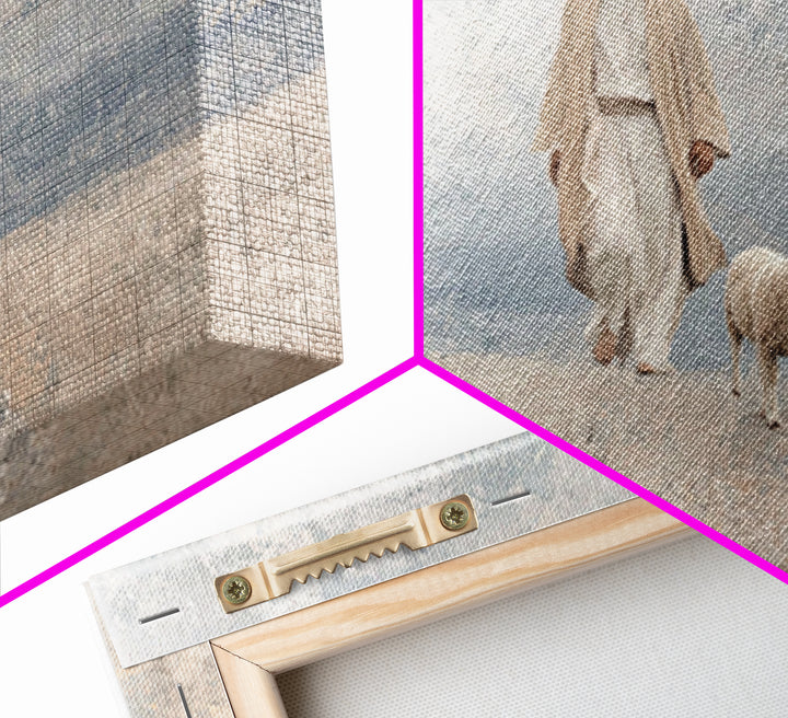 Meadow Grace – Framed Canvas Print – Christian Wall Art – Jesus Painting – Christian Art Canvas – Subtle Christian Art – Christian Gift Ide