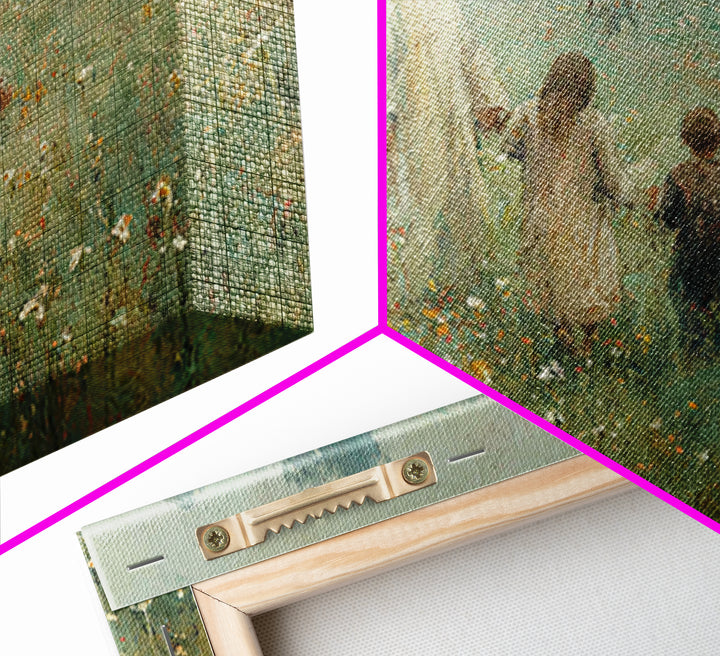 Field Of Blessings | Framed Canvas Print | Christian Art Canvas | Jesus Painting | Vintage Christian Art | Christian Wall Art | Christian A