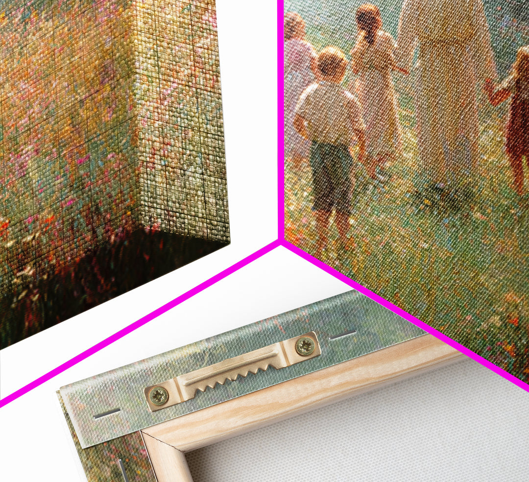 Children Of Light, Framed Canvas Print, Christian Art Canvas, Jesus Painting, Modern Christian Art, Christian Wall Art, Christian Christmas