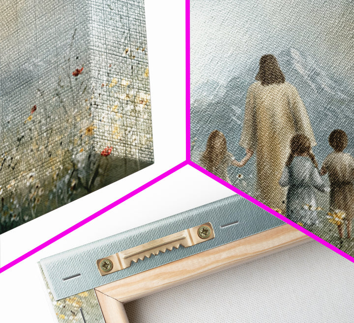 Fields Of Mercy – Framed Canvas Print – Christian Wall Art – Jesus Painting – Christian Art Canvas – Pastoral Scenery – Christian Gift