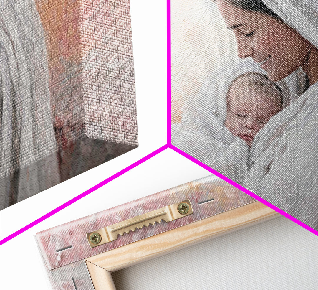 Radiant Dawn Grace | Framed Canvas Print | Christian Wall Art | Christian Art | Christian Art Canvas | Mary And Jesus Painting