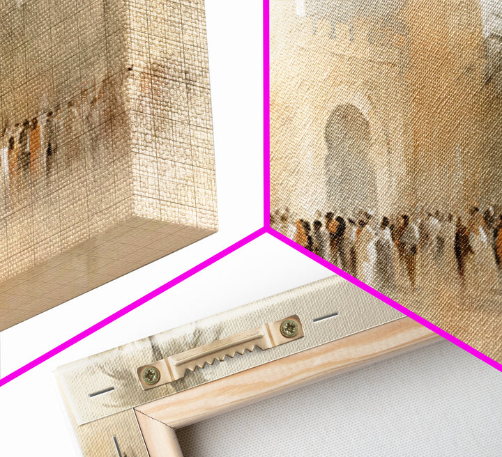 Jerusalem Gate Dawn – Framed Canvas Print – Christian Art Canvas – Christian Wall Art – Christian Art – Christian Gift Ideas – Subtle Chris
