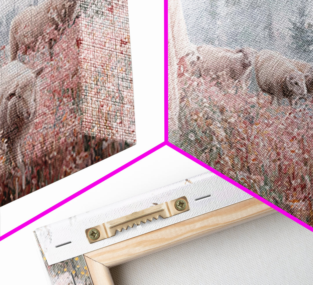 Meadow Shepherd – Framed Canvas Print – Christian Wall Art – Jesus Painting – Christian Art Canvas – Christian Gift – Modern Christian Art