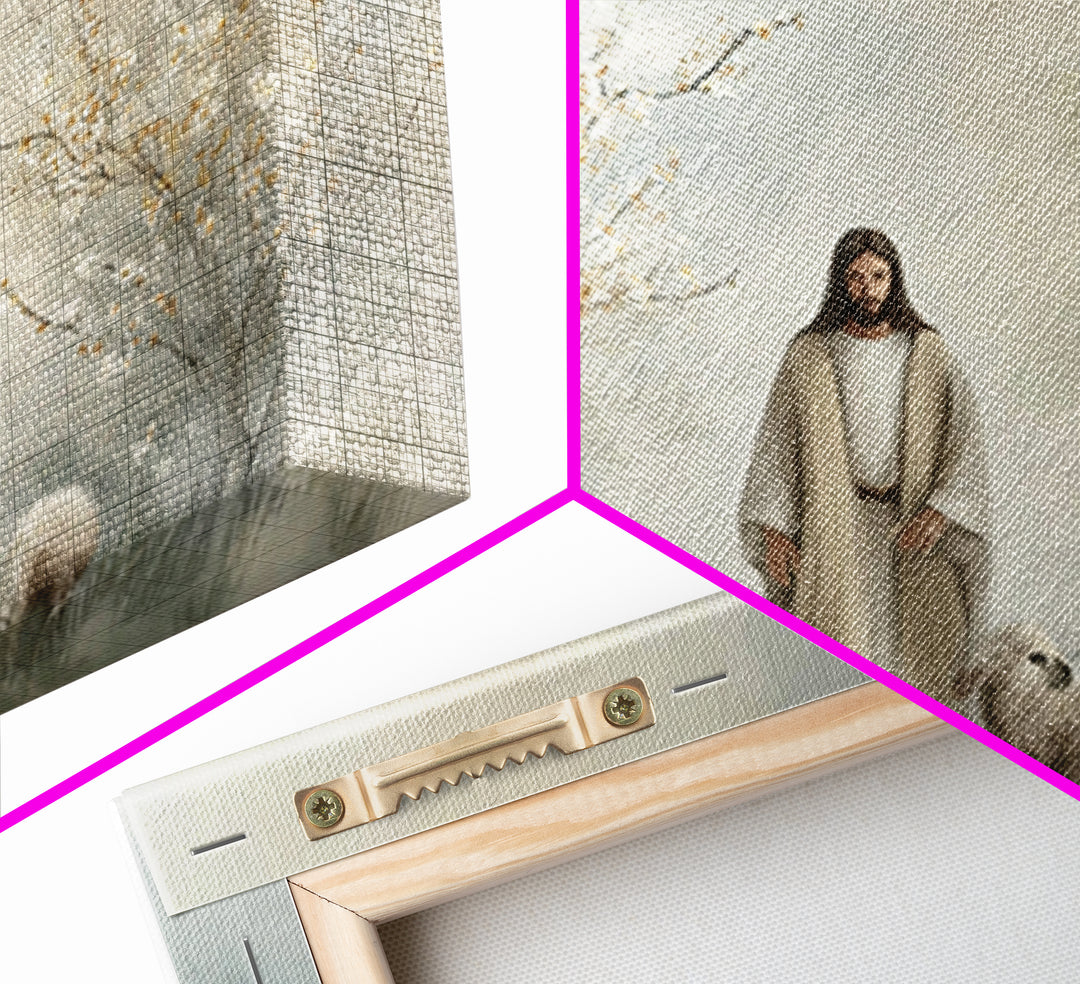 Blossoms Of Peace | Framed Canvas Print | Christian Wall Art | Jesus Painting | Christian Art Canvas | Modern Christian Painting | Christia